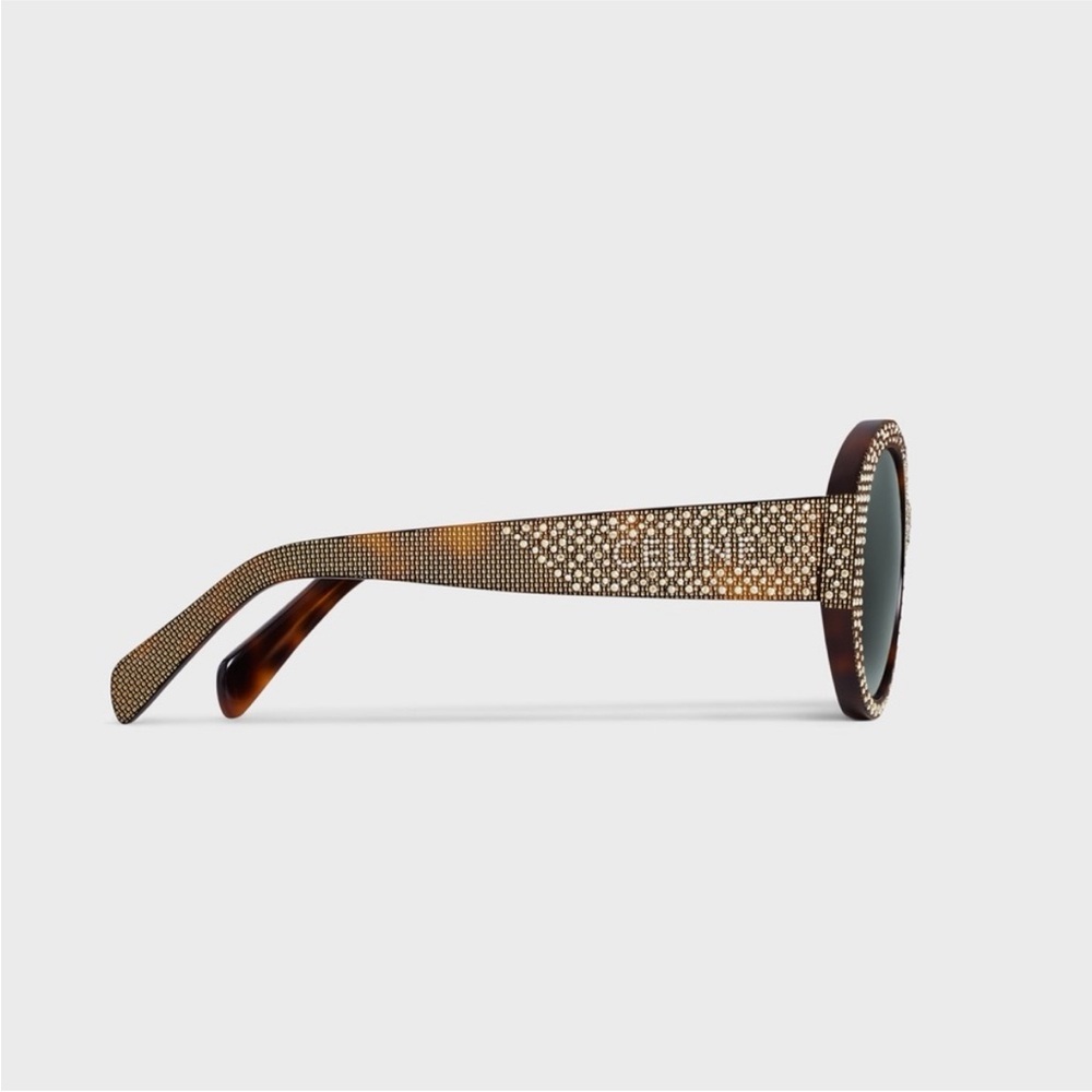 CELINE Round Sunglasses in Acetate with Crystals - Picture 7 of 10